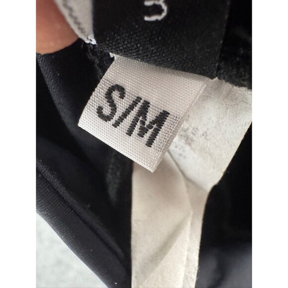 Onzie Flow Crop Leggings Women's S/M Black Pink Metallic Leaf Yoga Made In USA - Picture 3 of 10